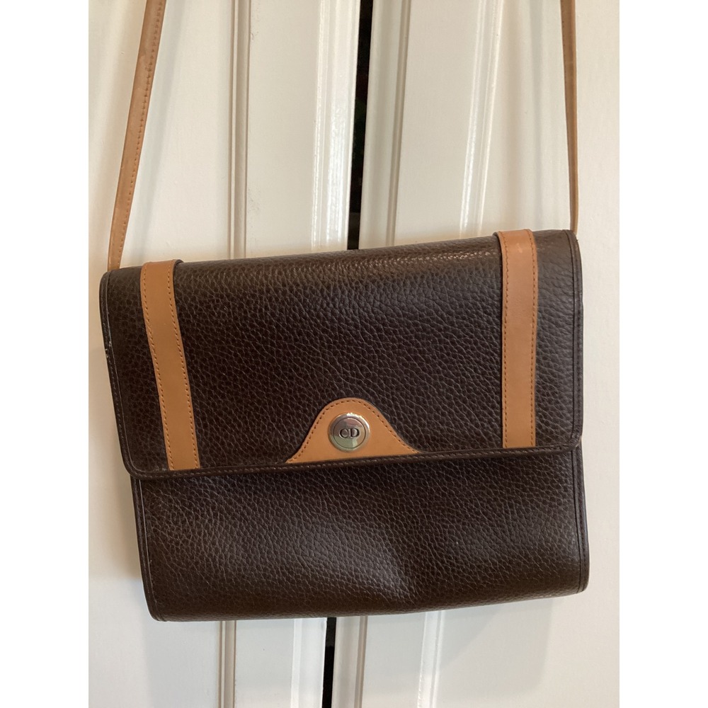 Christian Dior Black and Tan Crossbody Bag